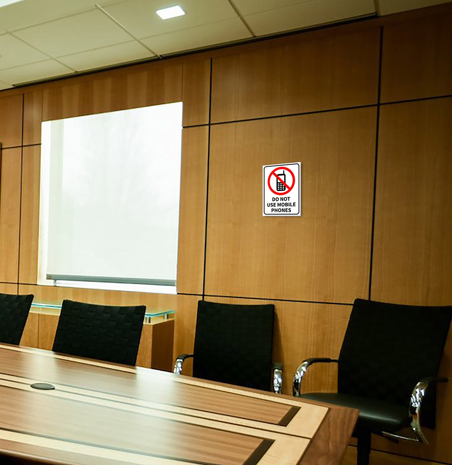 Warning "Do Not Use Mobile Phones" Foam Sign Board - 7 in x 9.5 in