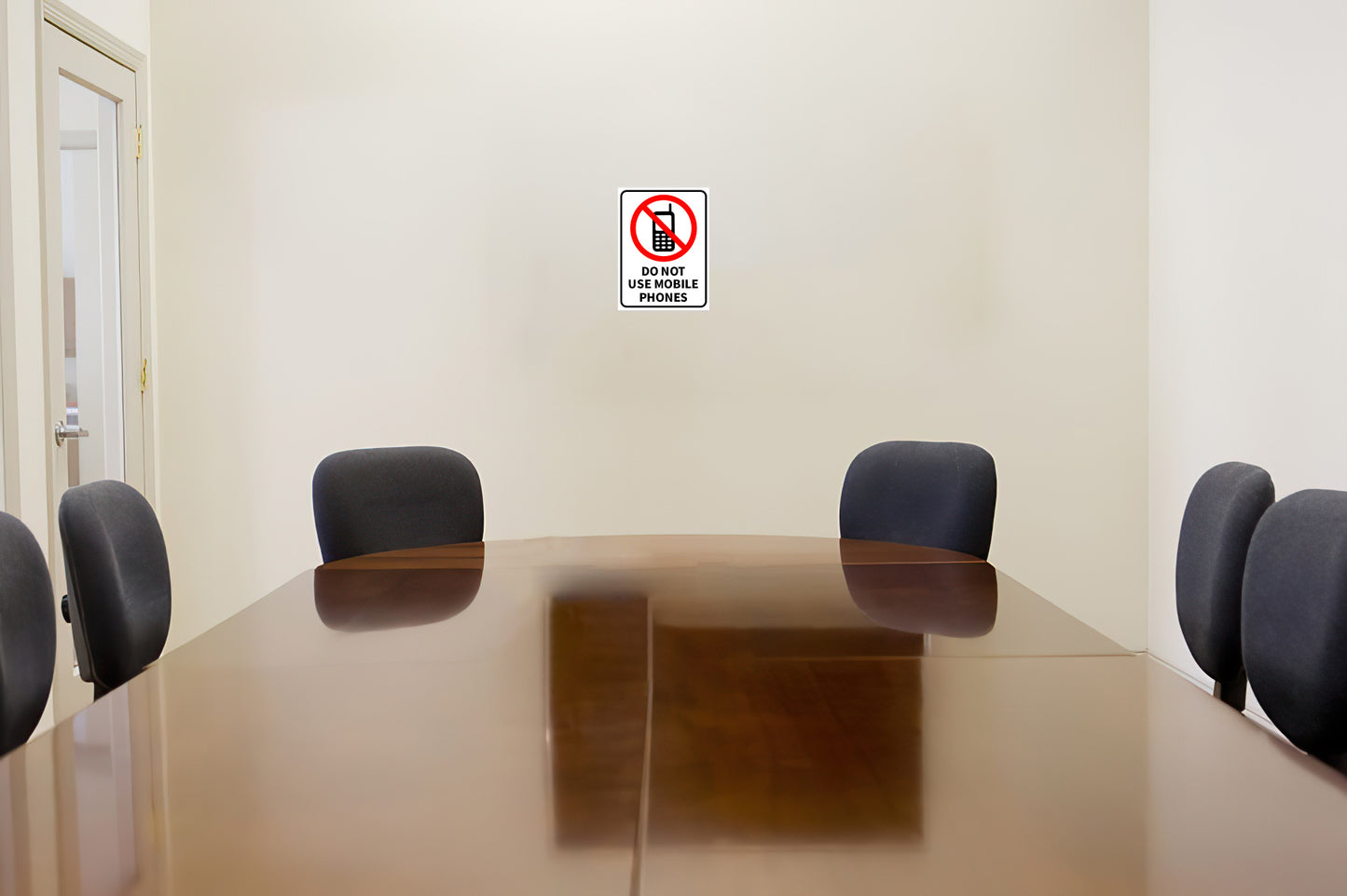 Warning "Do Not Use Mobile Phones" Foam Sign Board - 7 in x 9.5 in