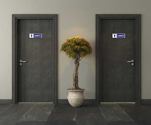 Ladies & Gents for Washroom Sun Sign Board - 15 in x 6.5 in