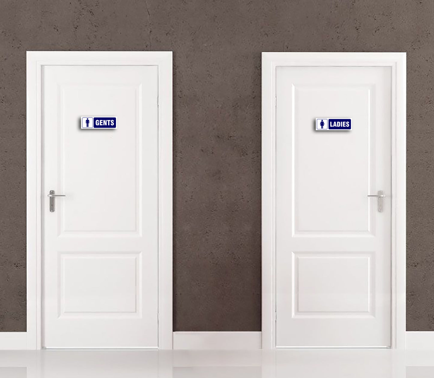 Ladies & Gents for Washroom Sun Sign Board - 15 in x 6.5 in