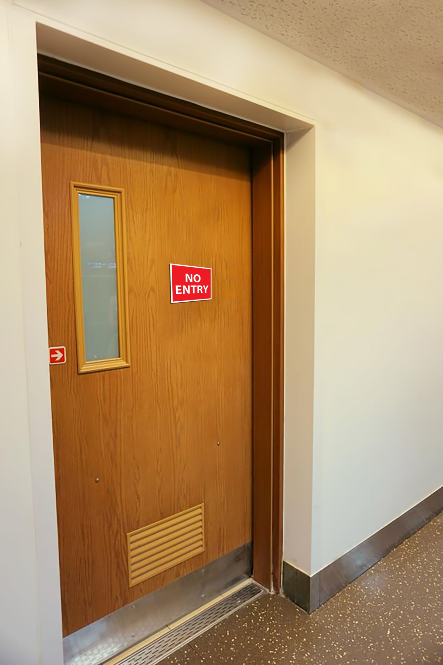 Safety & Warning "No Entry" Sun Sign Board - 10 in x 7 in