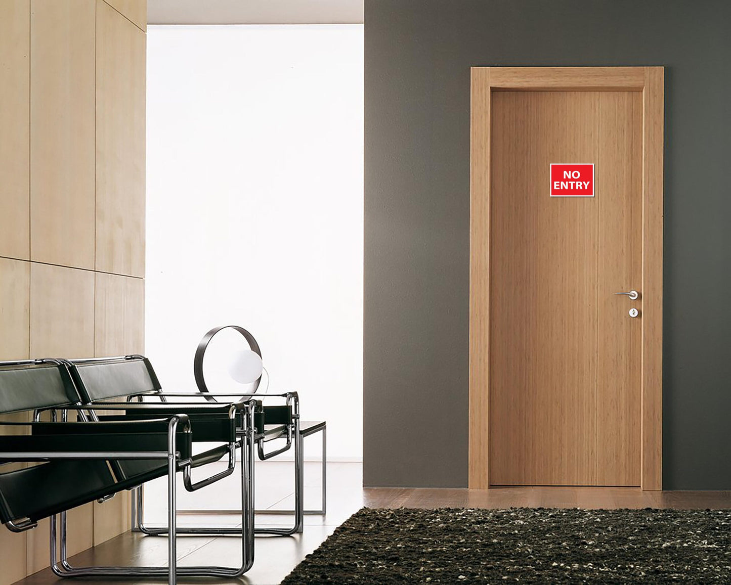 Safety & Warning "No Entry" Sun Sign Board - 10 in x 7 in