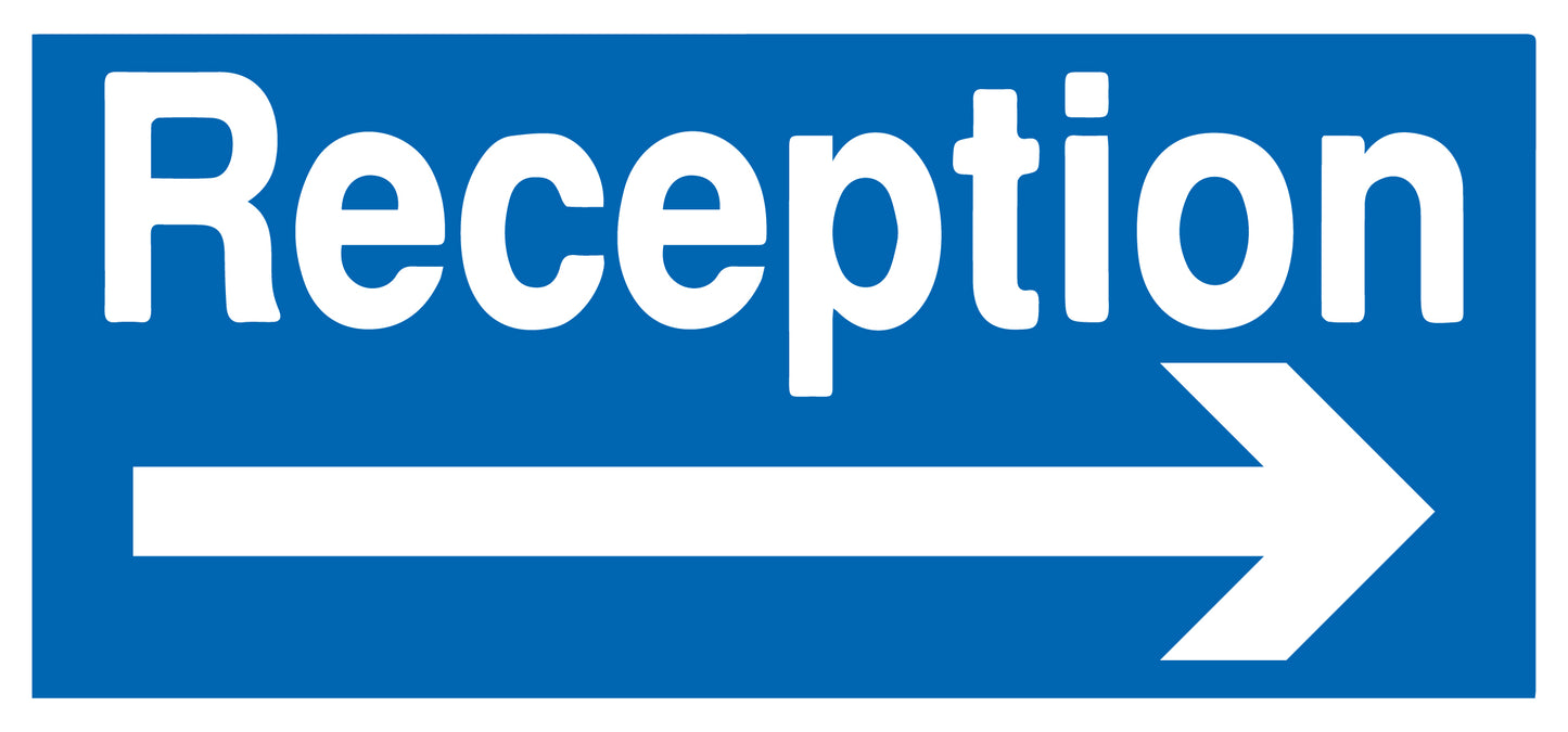Reception Board with Direction Indicating Sun Sign Board - 20 in x 6.5 in