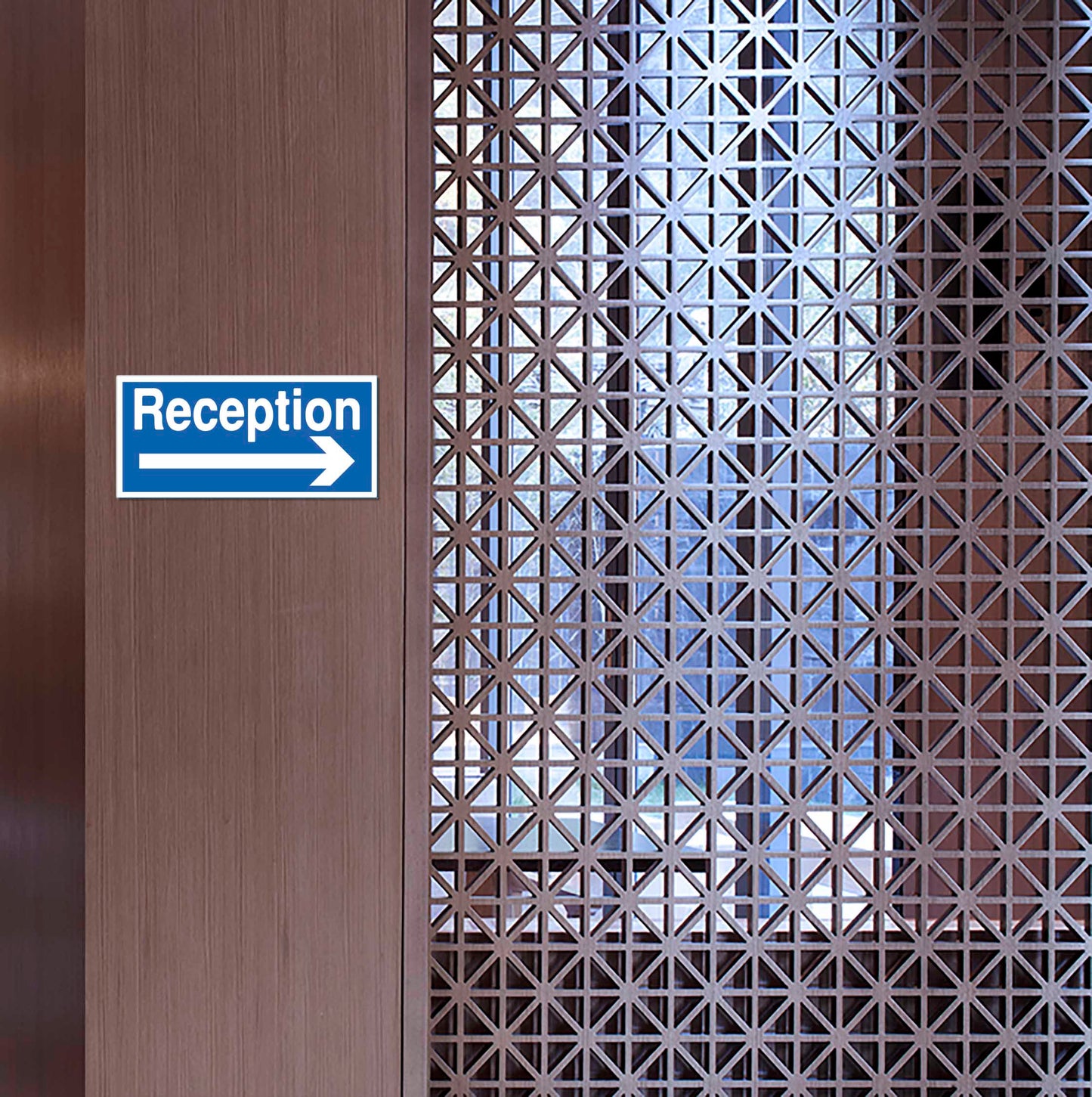 Reception Board with Direction Indicating Sun Sign Board - 20 in x 6.5 in