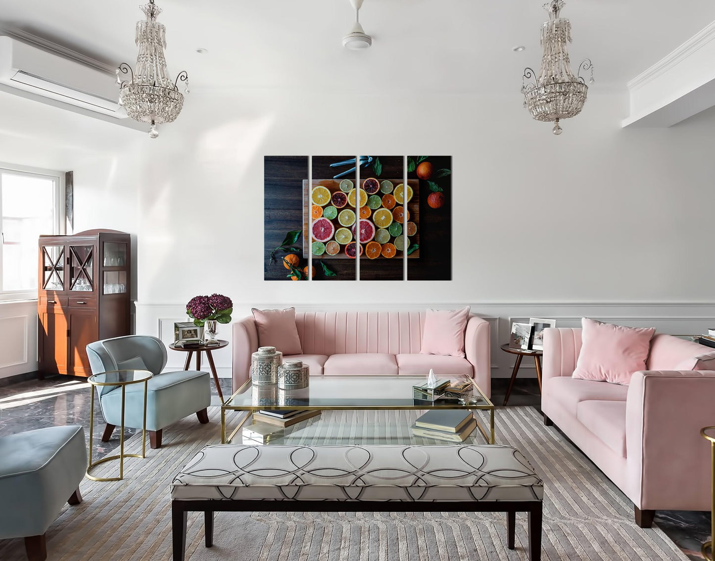 Citrus Lemonade Orange Anti Virus Natural Remedy Wall Painting