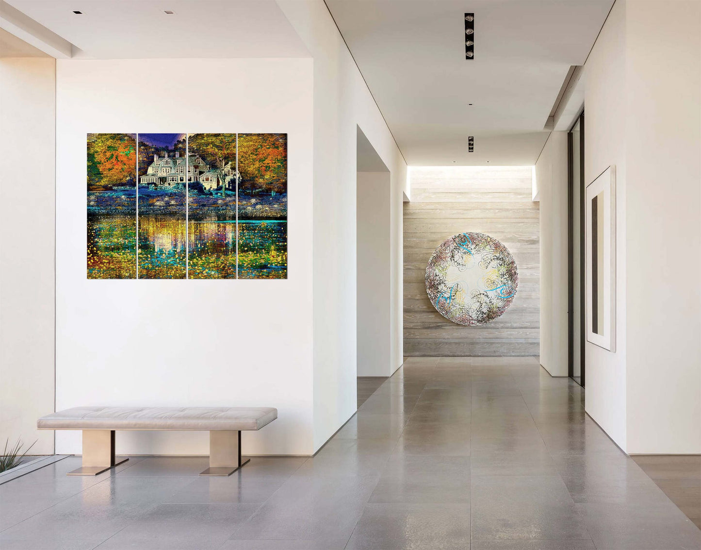 House in a Forest Graffiti Wall Painting