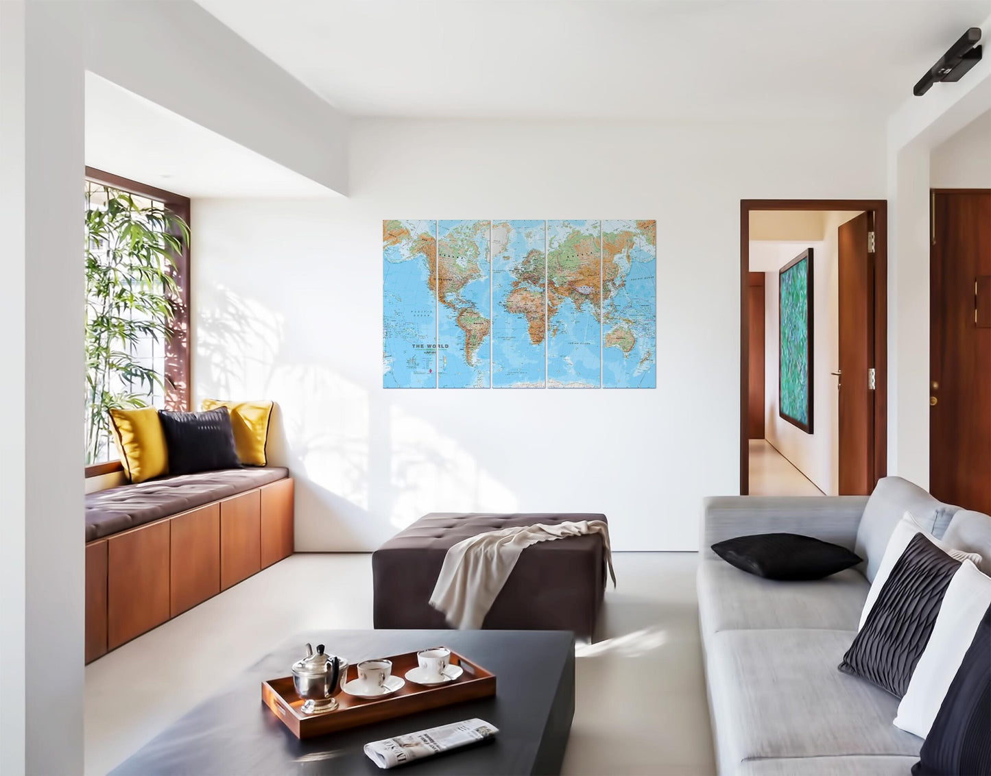 World Map Wall Art Painting