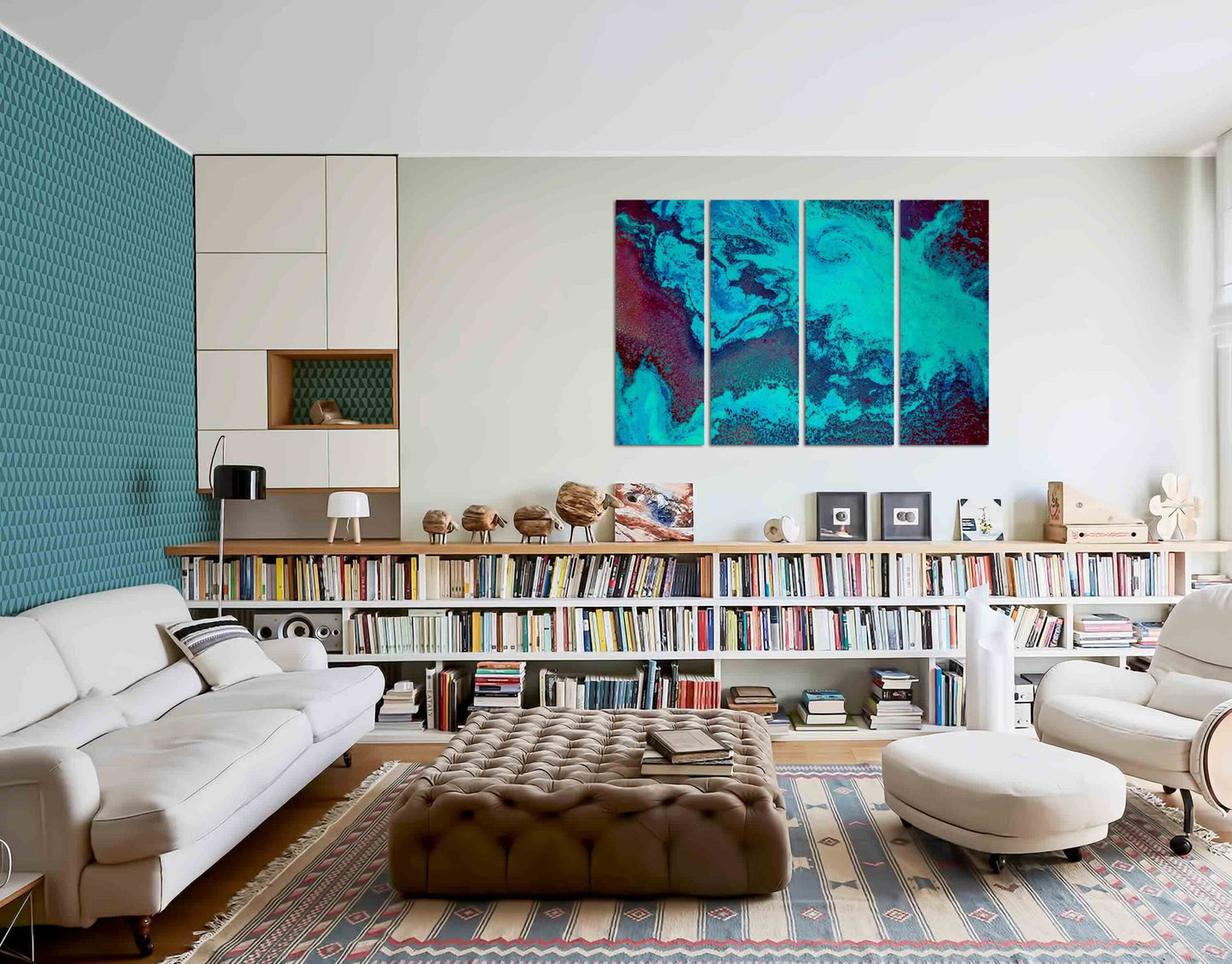 Coral Reef Paint Stain Wall Digital Print