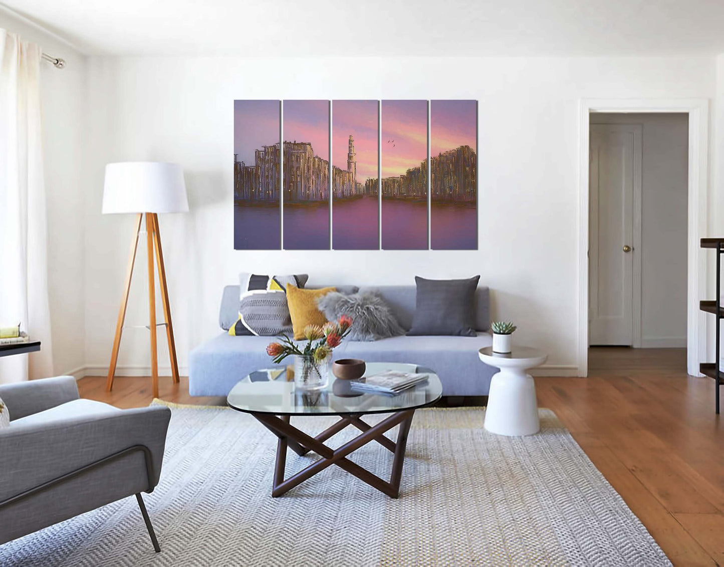 Fantasy Town Speed Painted Wall Digital Print