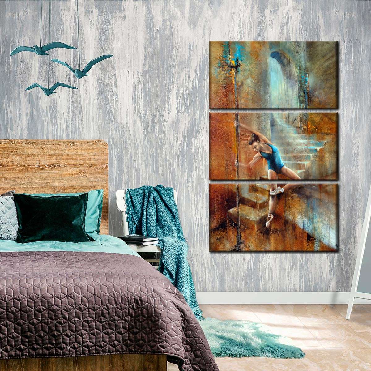 Ballerina Balance Graphic Panel Canvas Wall Art
