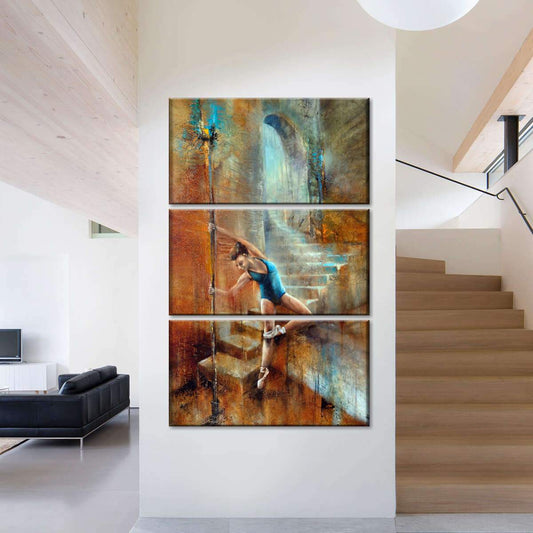 Ballerina Balance Graphic Panel Canvas Wall Art