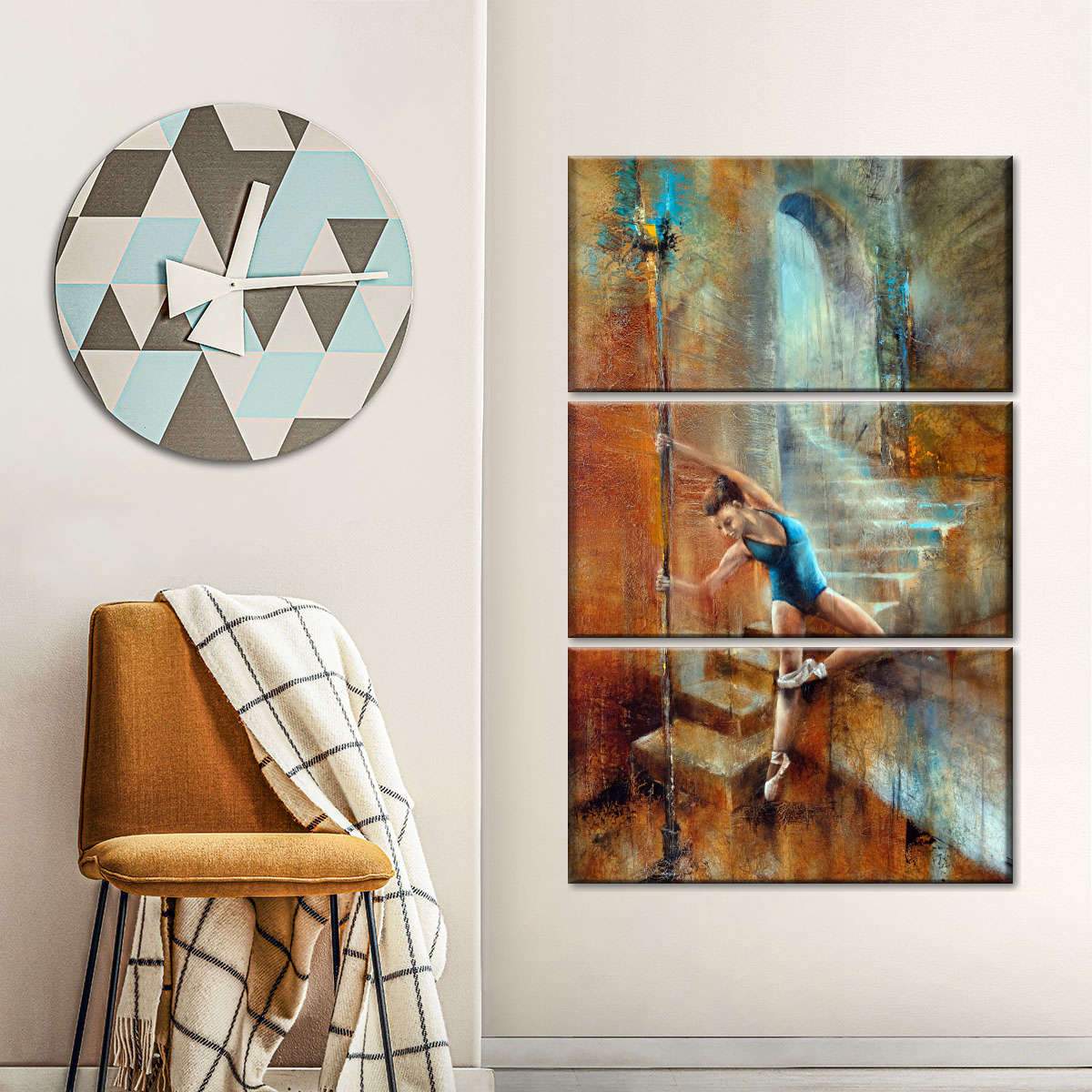 Ballerina Balance Graphic Panel Canvas Wall Art