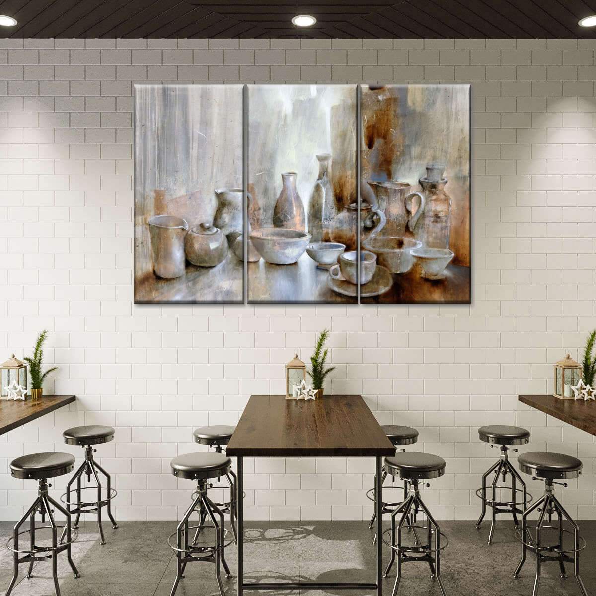 Still Life Coffee Time Graphic Panel Canvas Wall Art