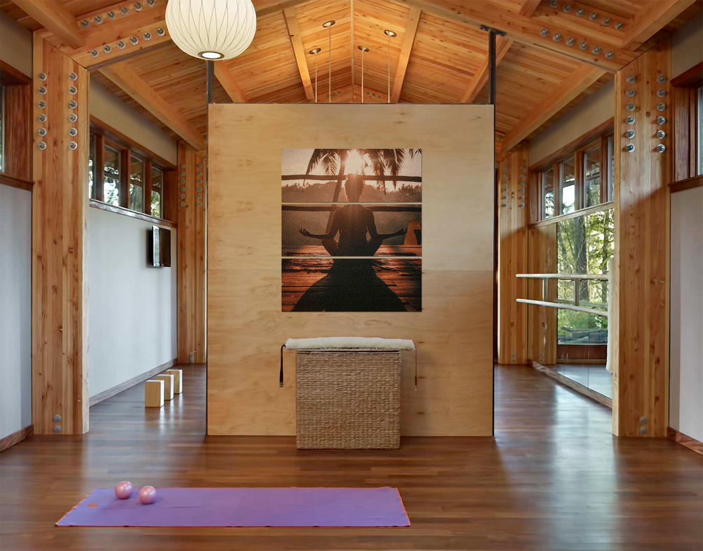 Buddhist Silent Meditation Lady Retreat Wall Painting