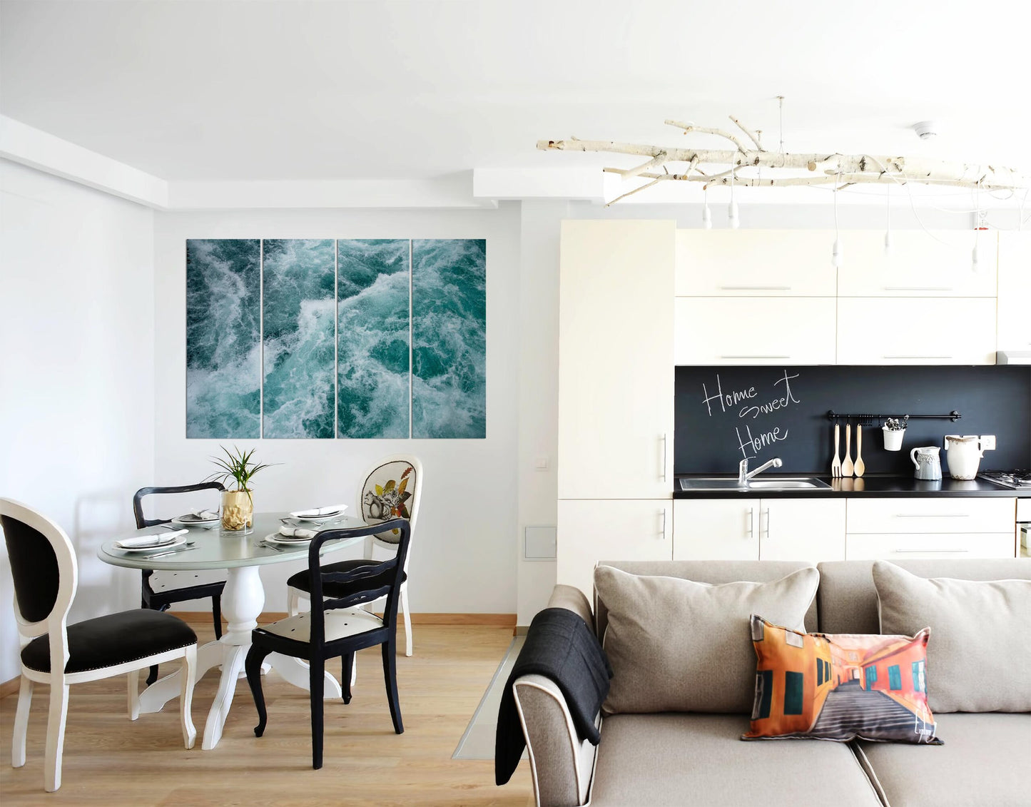 Fresh River Water Waves Wall Art Print