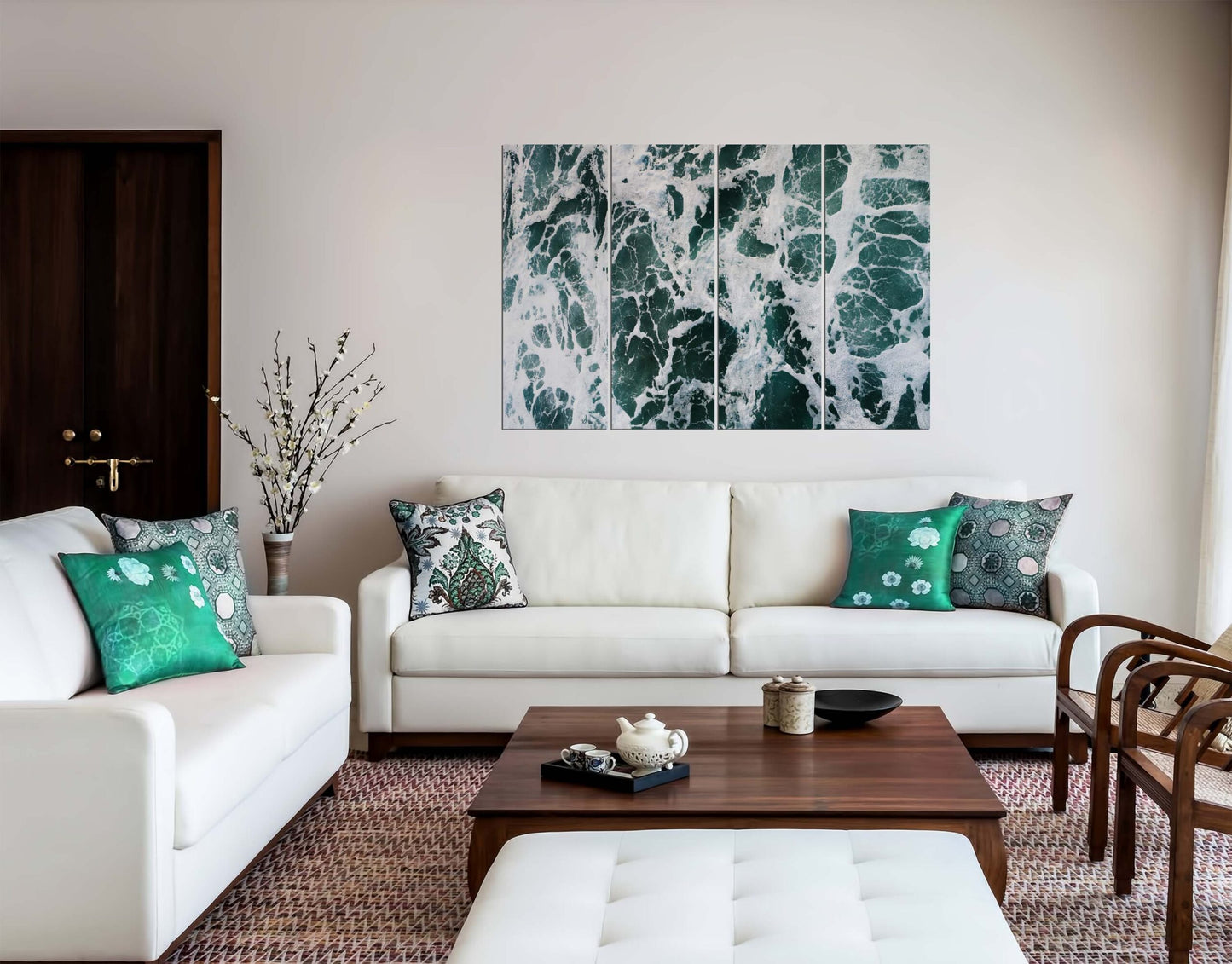 Water Splashes & Foam in Ocean Wall Art Painting