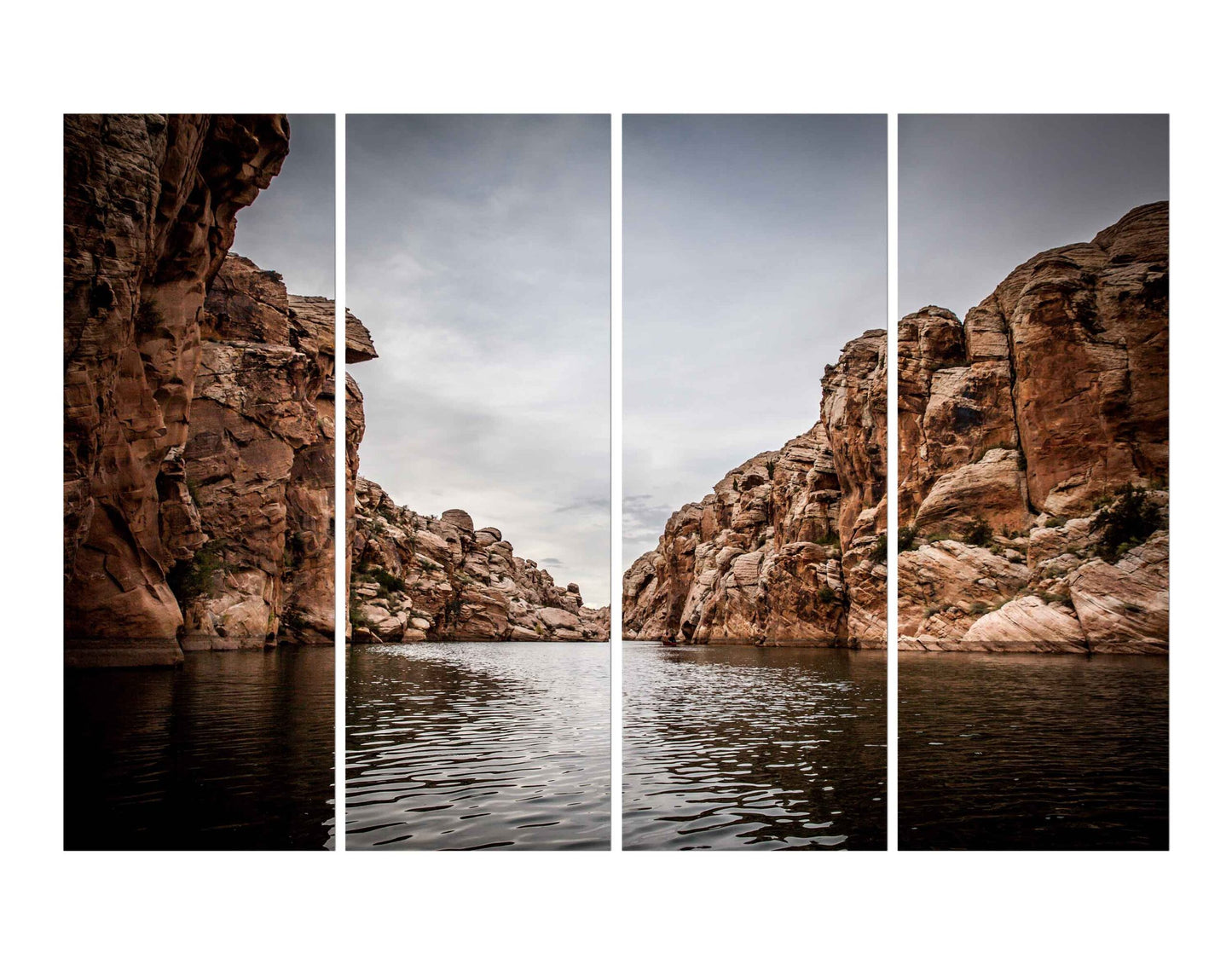 River & Brown Rocky Mountains Wall Art Print