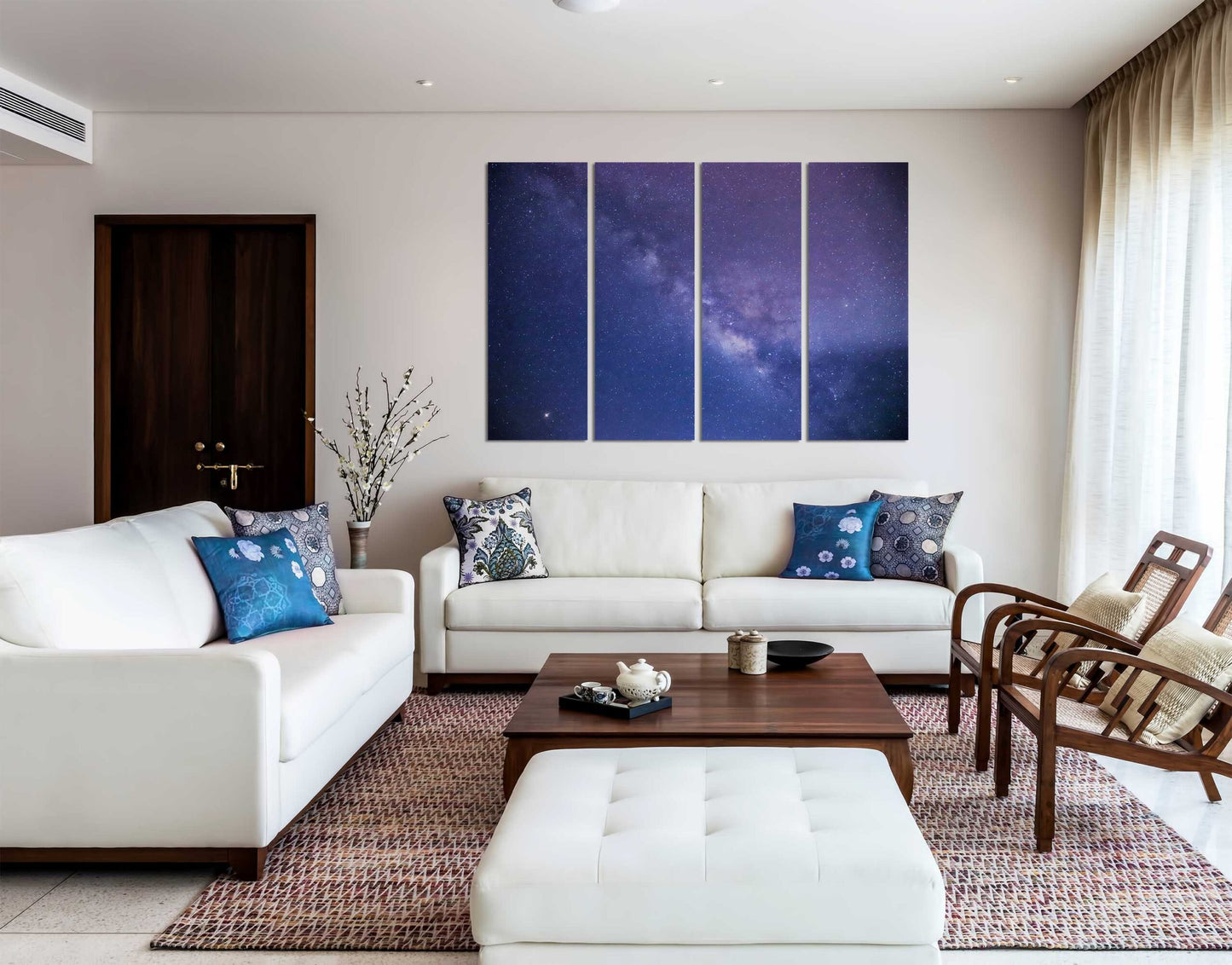 Night Cosmic Galaxy Sky Stars Wall Digital Print