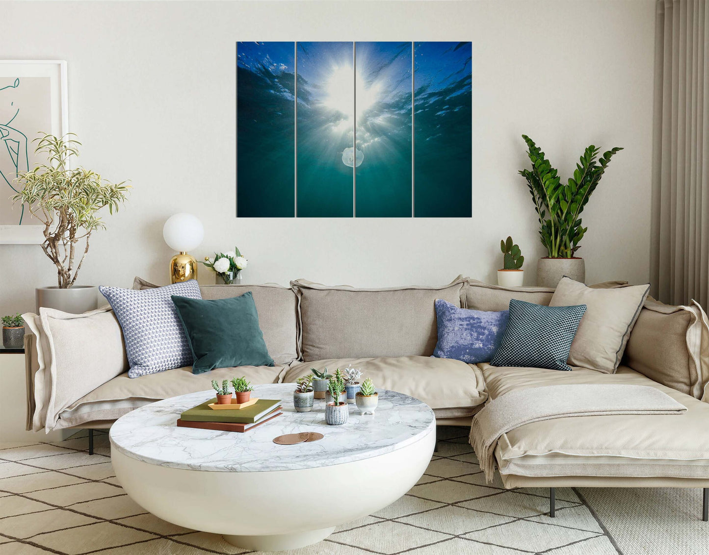 Under Ocean Water To Sun Wall Wall Painting