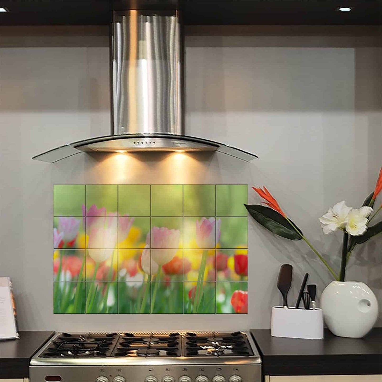 Kitchen Protection Anti-Mark Oil Proof Easy Clean Plastic Tiles Design Wall Stickers