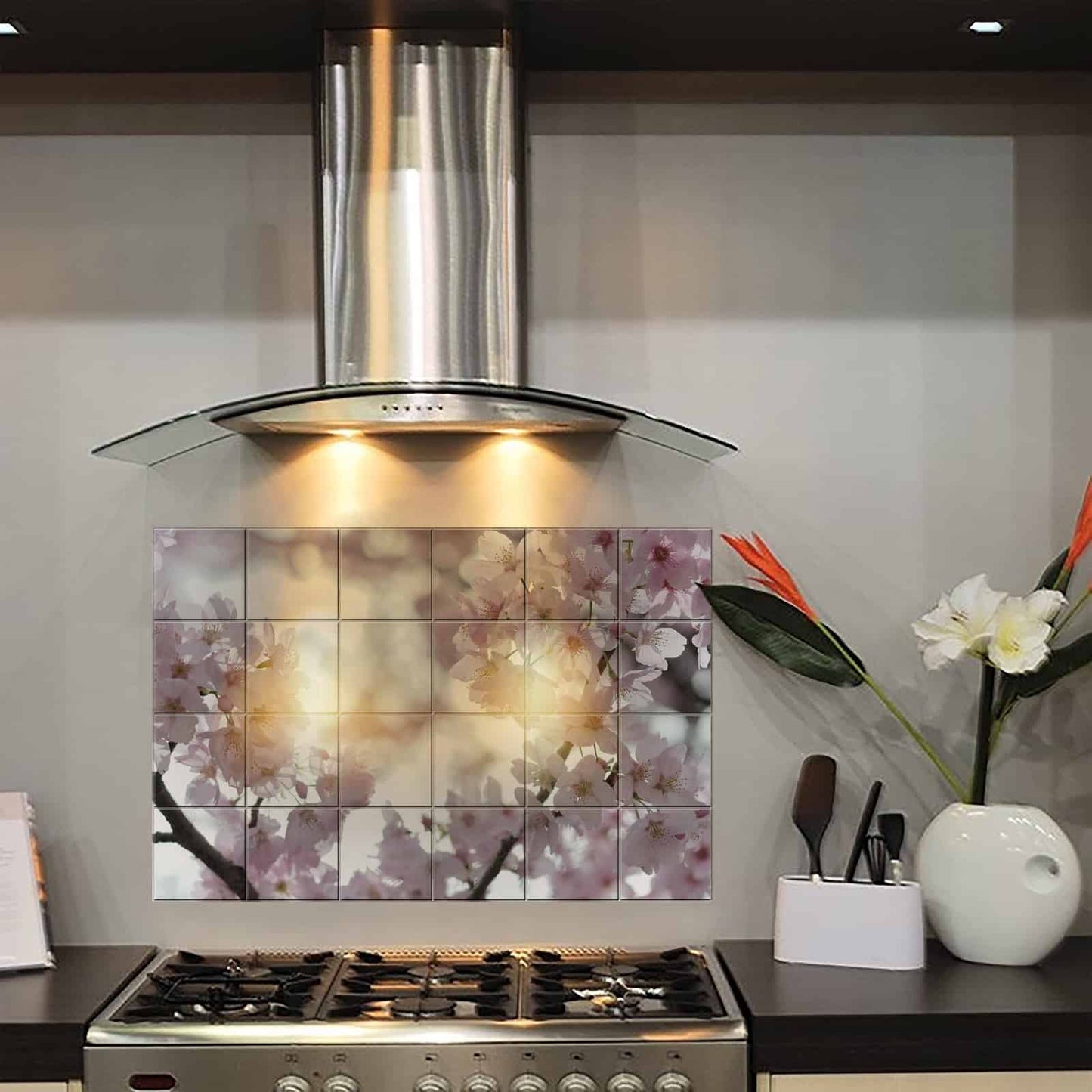 Kitchen Protection Anti-Mark Oil Proof Easy Clean Plastic Tiles Design Wall Stickers