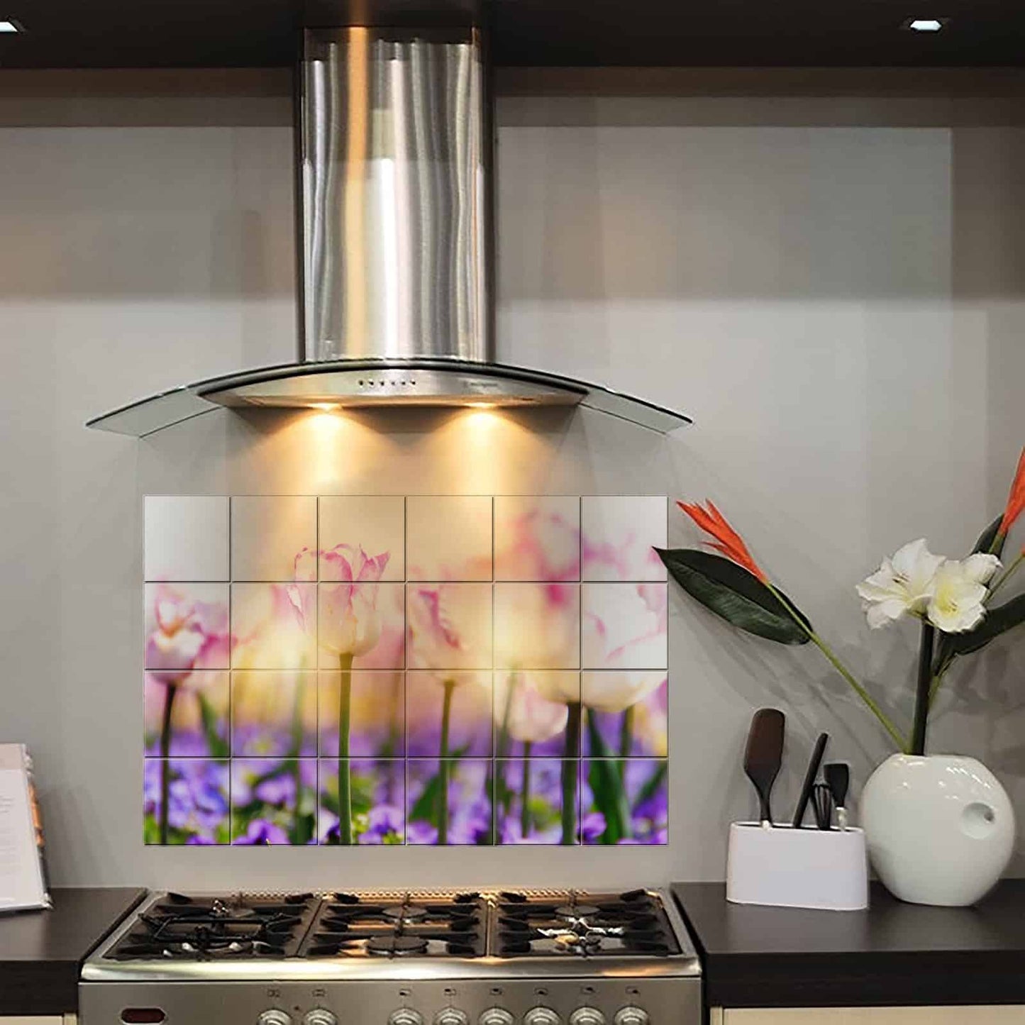 Kitchen Protection Anti-Mark Oil Proof Easy Clean Plastic Tiles Design Wall Stickers