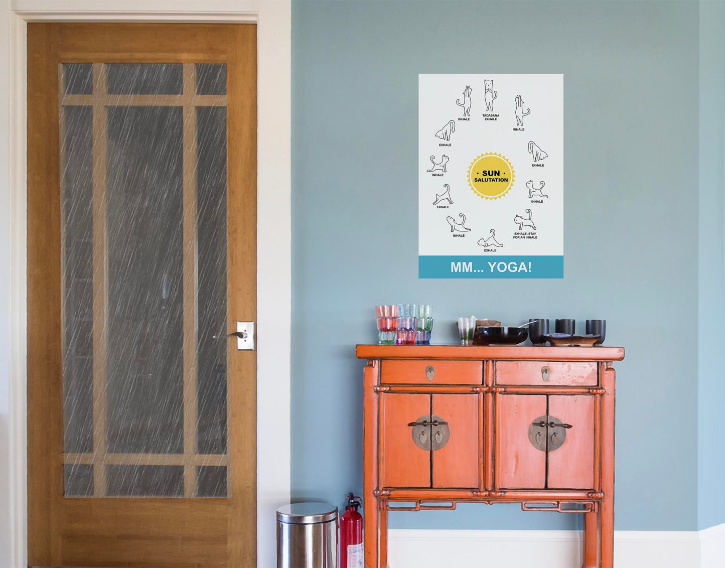 Sun Salutation Doggy surya namaskar sticker