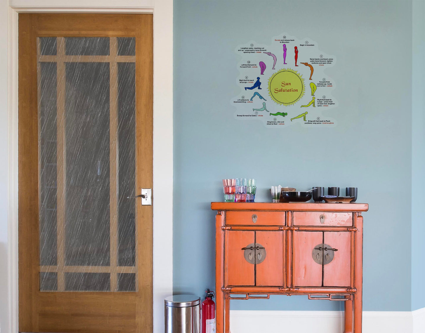 Sun Salutation surya namaskar yogasanas sticker