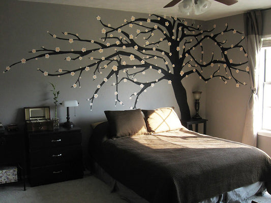 45+ Home Decor Ideas To Create an off-the-wall potpourri with tree wall stickers