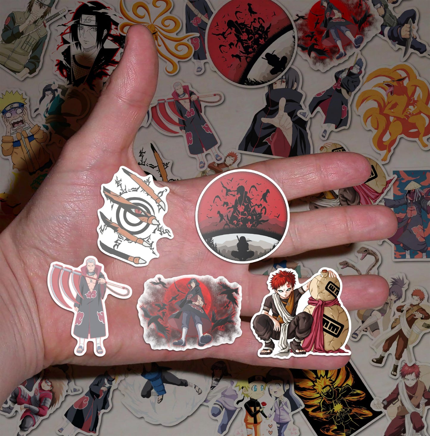 Naruto Anime Manga Fan Sticker Set (98 pcs) - Premium Quality Designs for Personalizing Gear, Mobiles, Laptops, Gifts, and Accessories