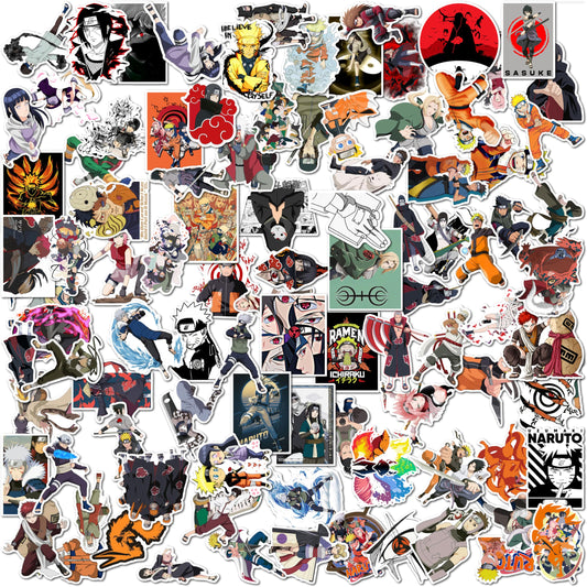 Naruto Anime Manga Fan Sticker Set (98 pcs) - Premium Quality Designs for Personalizing Gear, Mobiles, Laptops, Gifts, and Accessories