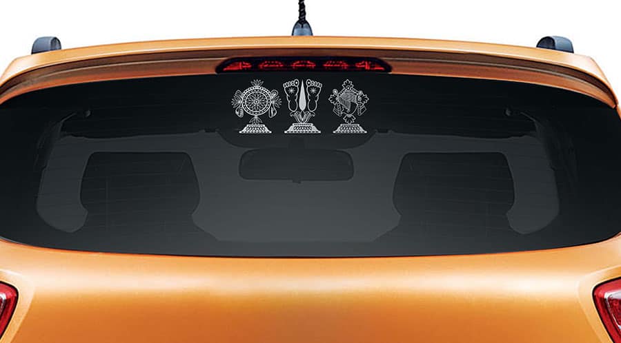 Lord Balaji Symbol Car Rear Glass Sticker