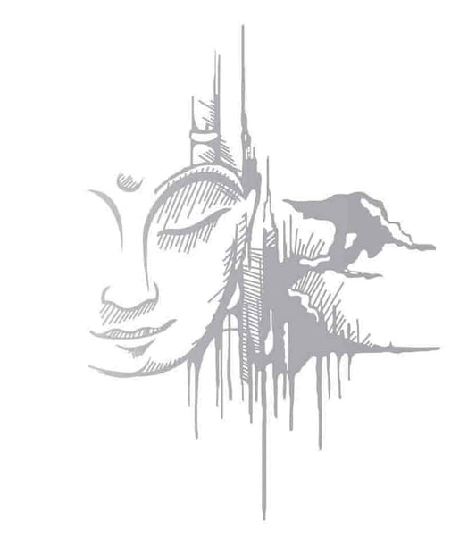 Urban Buddha Car Rear Glass Sticker