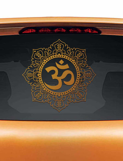 Artistic Om Car Rear Glass Sticker