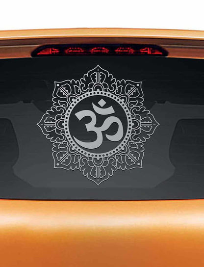 Artistic Om Car Rear Glass Sticker