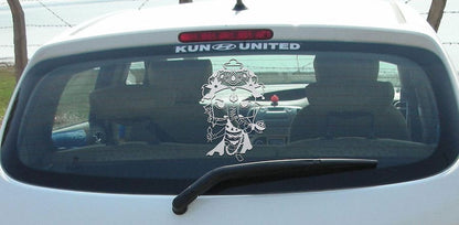 Super Ganesha Car Rear Glass Sticker