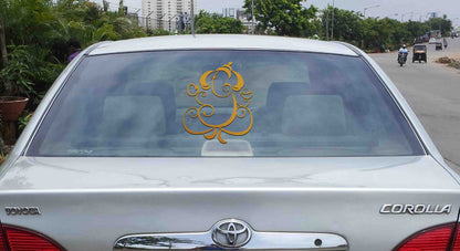 Shining Ganesha Car Rear Glass Sticker