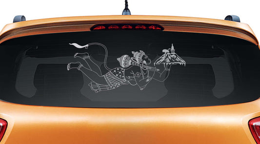 Jai Hanuman Car Rear Glass Sticker