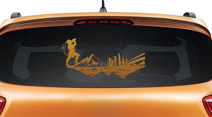 Lord Hanuman Car Rear Glass Sticker