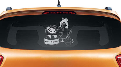 Little Krishna Car Rear Glass Sticker