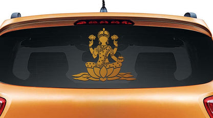 Lotus Lakshmi Car Rear Glass Sticker