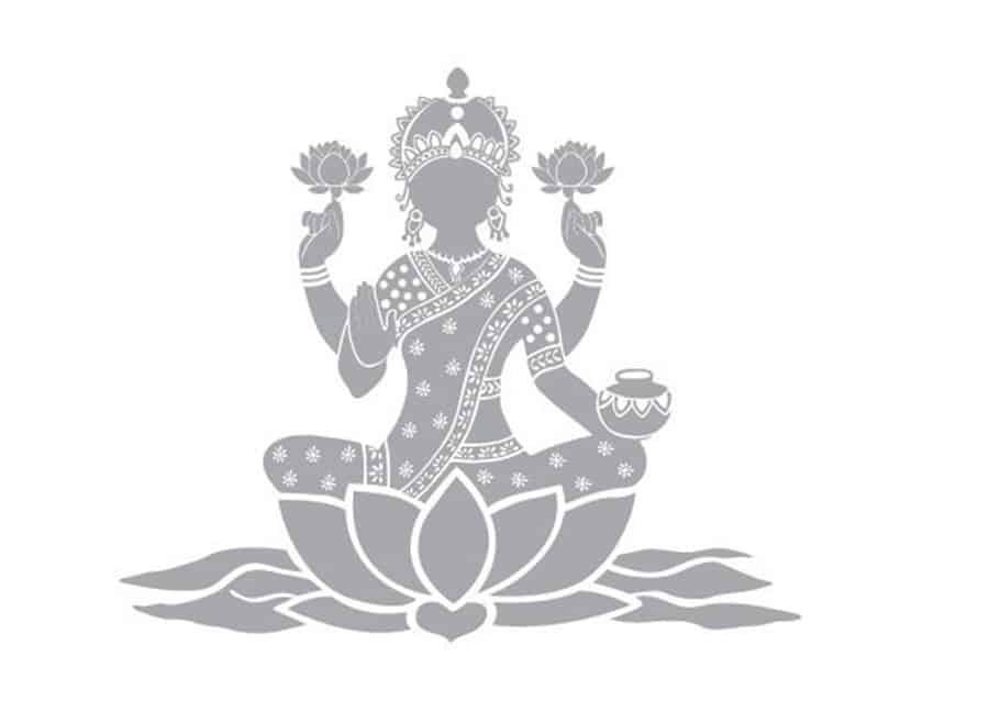 Lotus Lakshmi Car Rear Glass Sticker