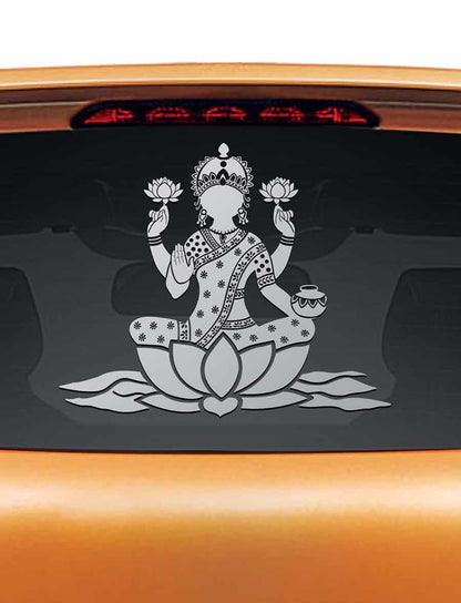 Lotus Lakshmi Car Rear Glass Sticker