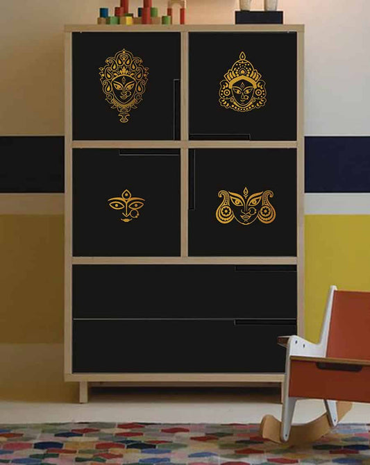 Goddess Durga Set of 4 series Wall Sticker