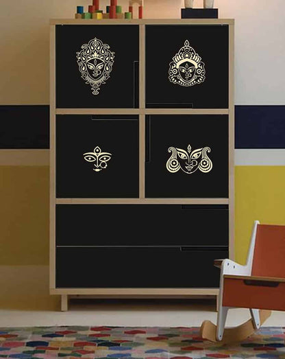 Goddess Durga Set of 4 series Wall Sticker