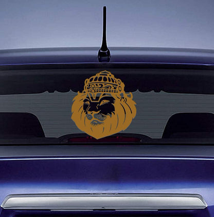 Narasimha Face Car Rear Glass Sticker