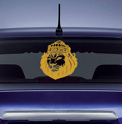 Narasimha Face Car Rear Glass Sticker