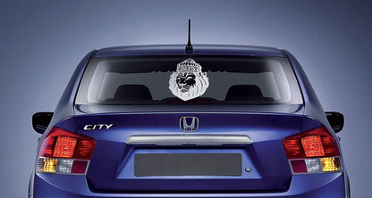 Narasimha Face Car Rear Glass Sticker