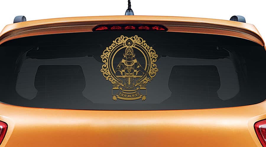 Ayyappa Swamy Car Rear Glass Sticker