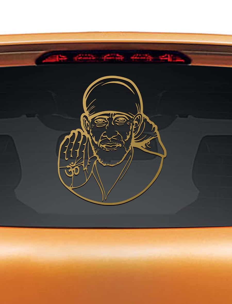 Sai Baba Car Rear Glass Sticker – WallDesign